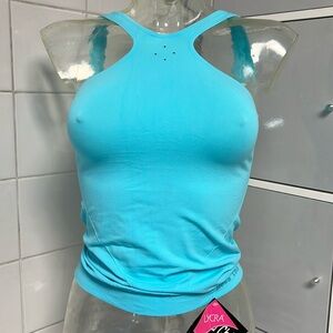 Seamless Stocking Layer Ultra Stretch Rhinestone Choker Tank Top M/L NWT